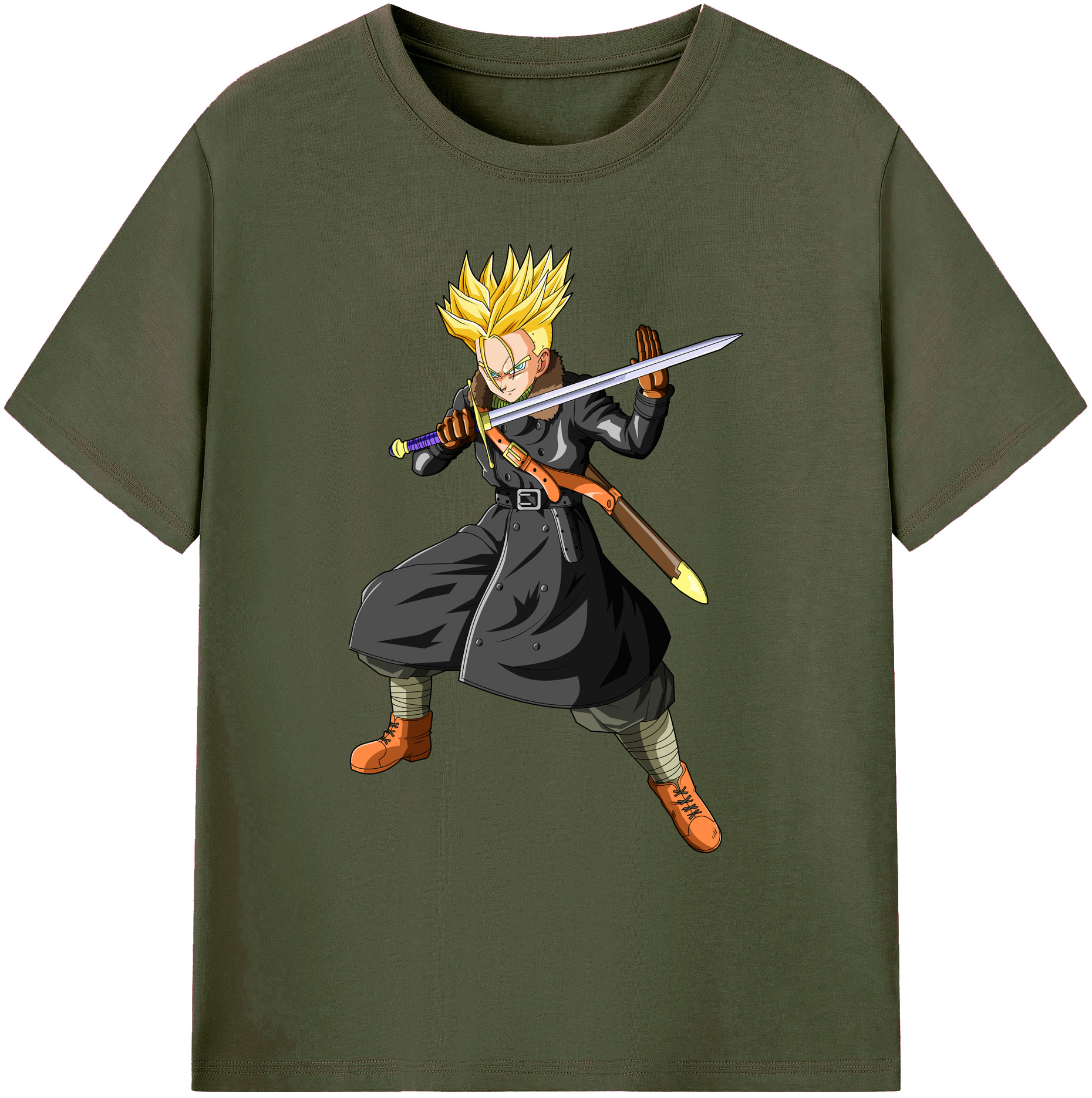 （画像用） ドラゴンボール トランクス（Torankusu）DRAGON BALL Trunks 綿100％ メンズ半袖Tシャツ｜肌触りやわらか＆通気性